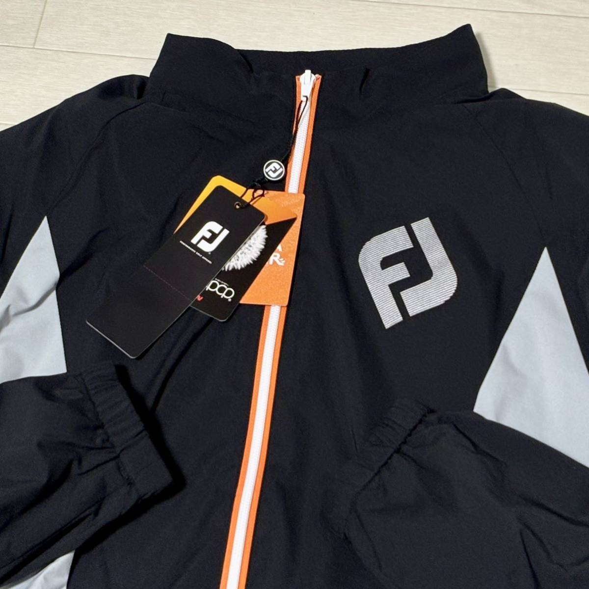 新品★フットジョイ FootJoy FUEL 裏起毛 撥水 保温 フルジップ ジャケット/ブラック/サイズL_画像1