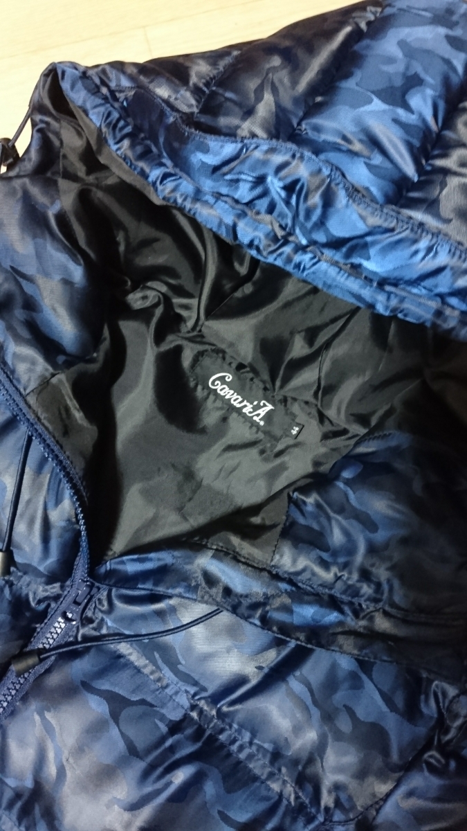 キャバリア　ネイビーの迷彩　中綿ジャケット　CAVARIA　ダウンジャケット　　 08.29122650_綺麗なネイビーの迷彩です。