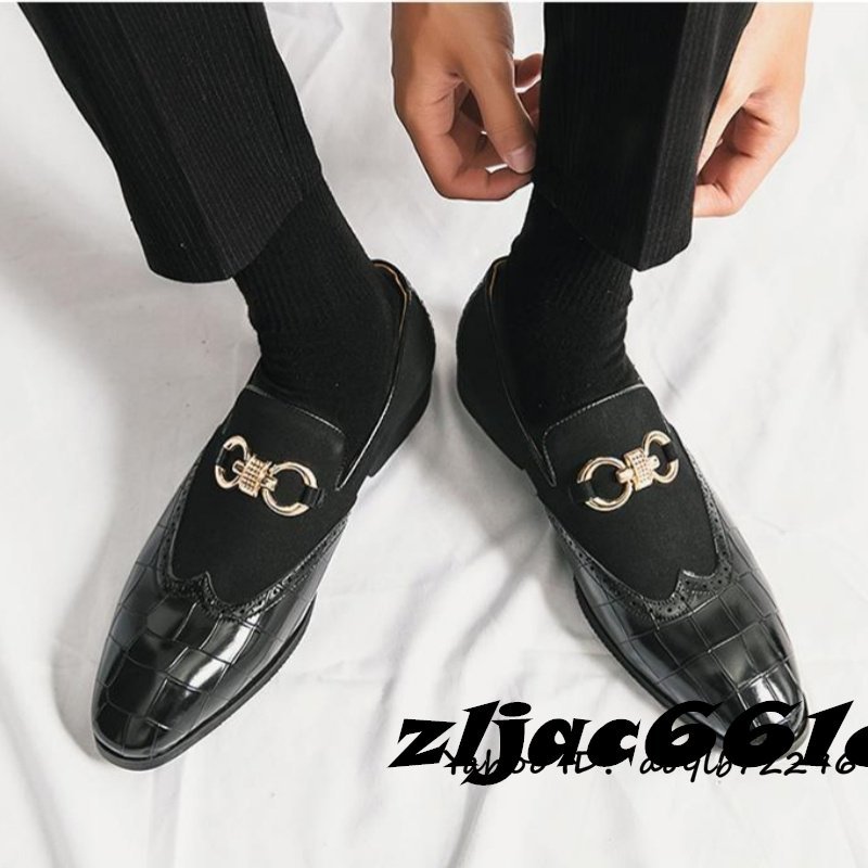 新品 ビジネスシューズ メンズ レザーシューズ 高品質牛革 紳士靴 革靴 クラシック イギリス風 レトロ ローファー 25.5cmサイズ選択可能_画像6