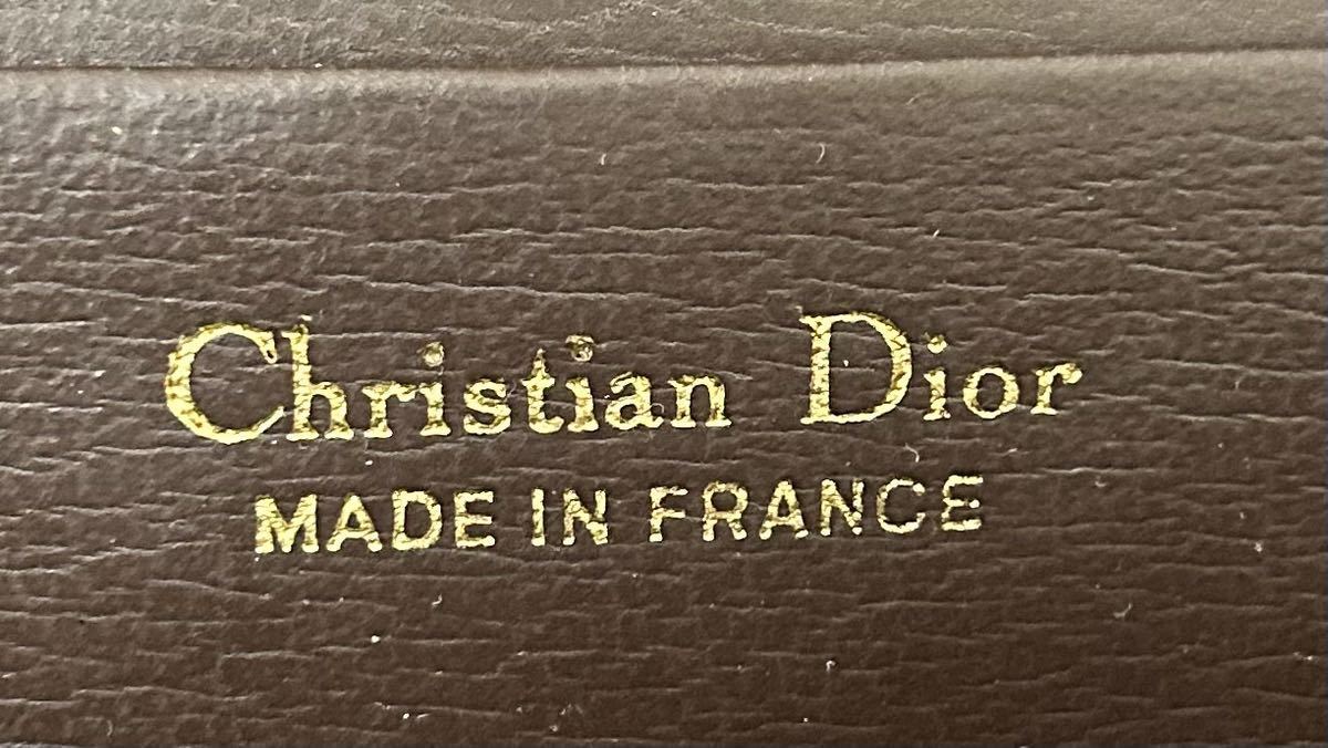 20231221【Christian Dior】 クリスチャンディオール ショルダーバッグ ロゴ 金具 カーフ レザー 本革 チェーン ミニ ポシェット_画像5