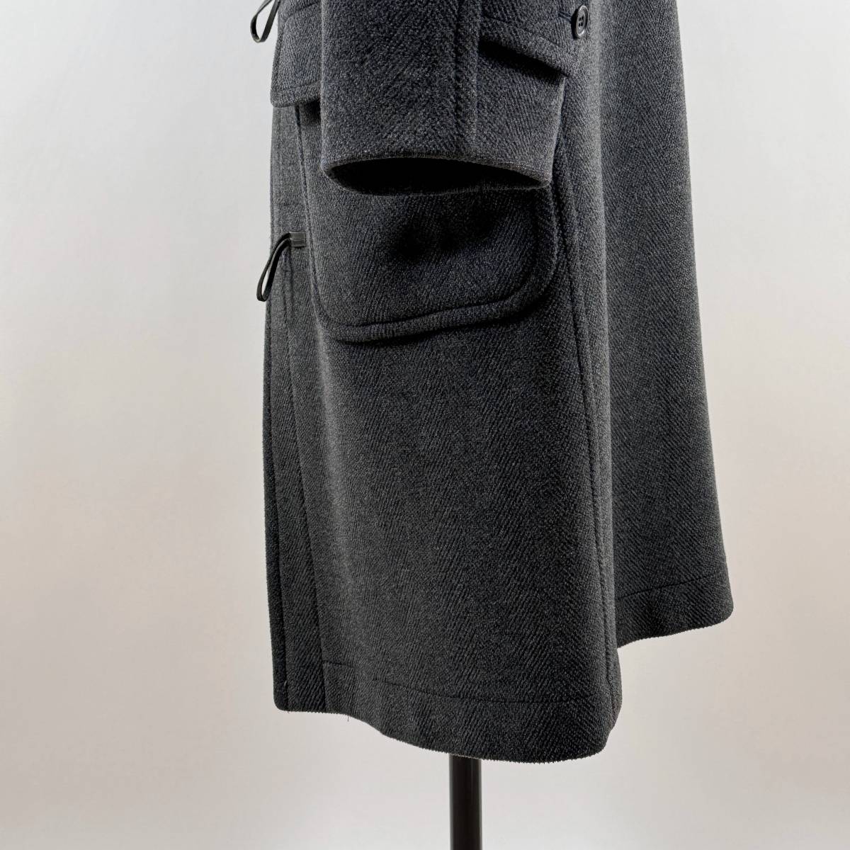  rare { Vintage / OLD ENGLAND }80s90s[ Old England gray Moore Brooke herringbone duffle coat Vintage ]