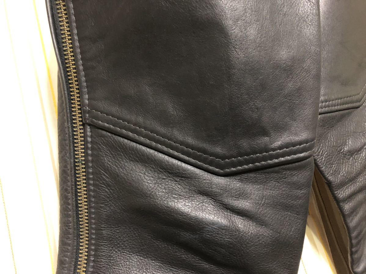 California Creations Leathers レザー チャップス サイズ M ブラック カリフォルニア クリエーション レザーズ 革パン ライダース 古着_画像3