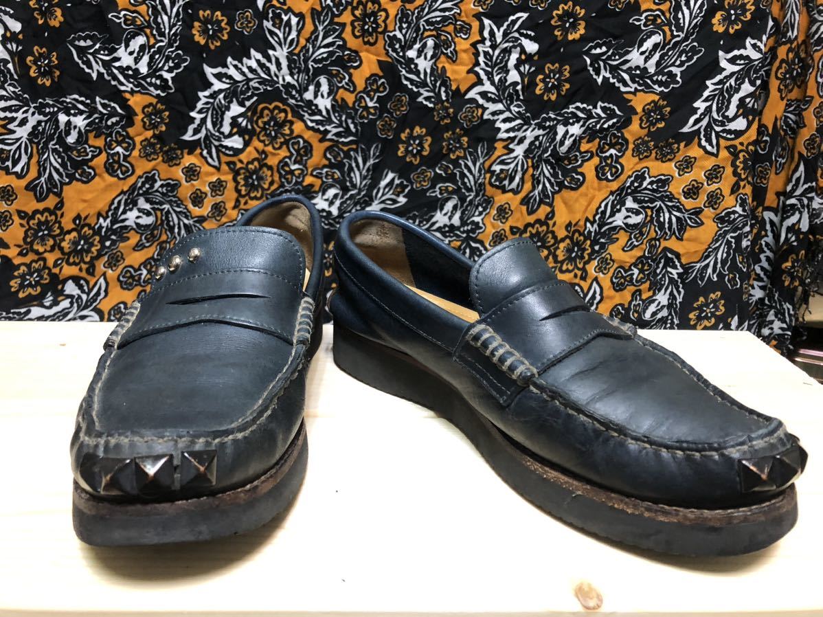 Danner BLAINE LOAFER ダナー スタッズ ネイビー ローファー レザー ビブラムソール アメリカ パンクス 鋲革 ブーツ 8インチ 26cm ブラウン_画像1