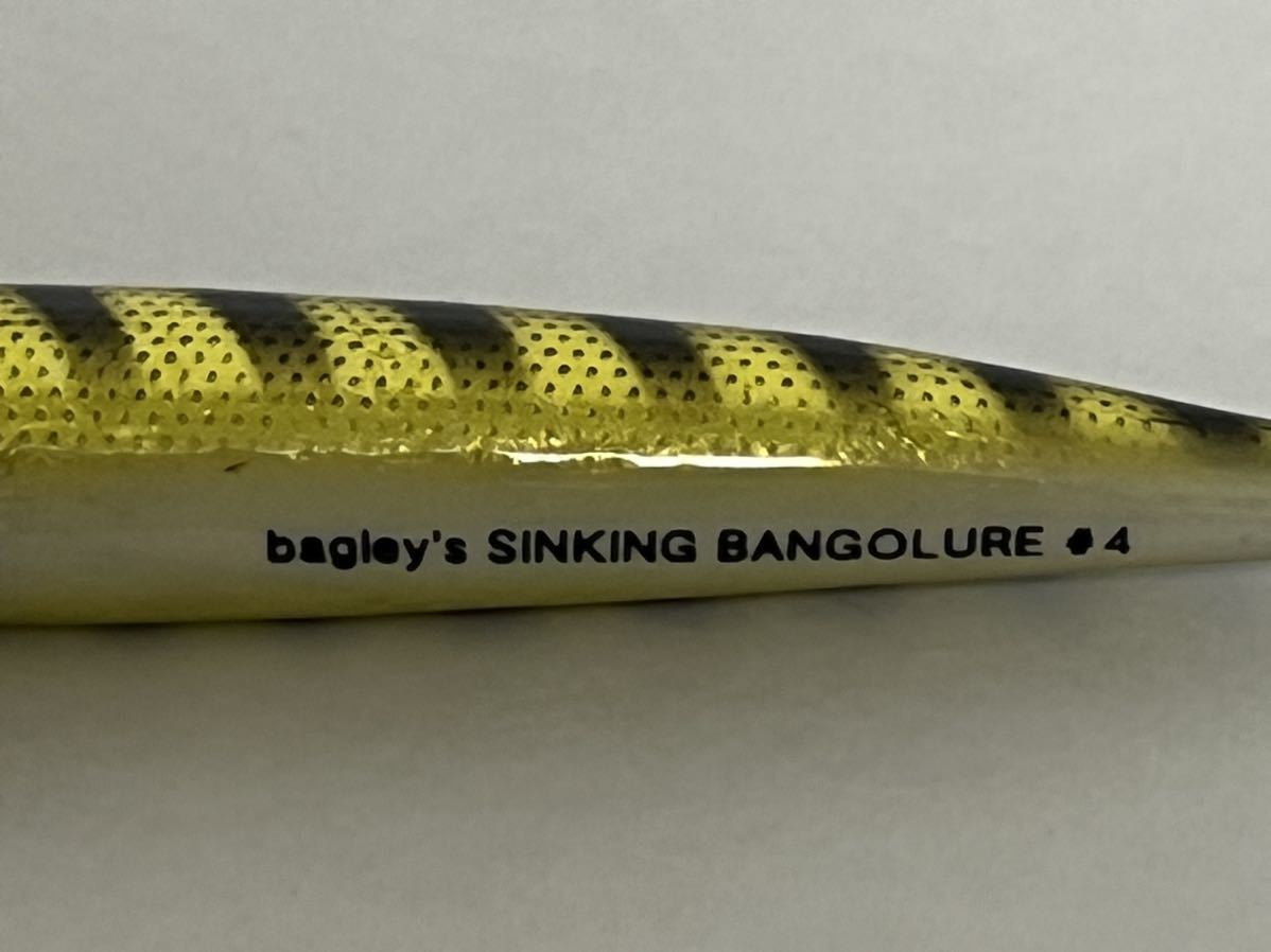 ☆ 送料無料 ☆ 極美品 即決 bagley's SINKING BANGOLURE #4 ☆ バグリー シンキング バンゴールアー ☆ OLD オールドルアー ミノー ☆_画像7