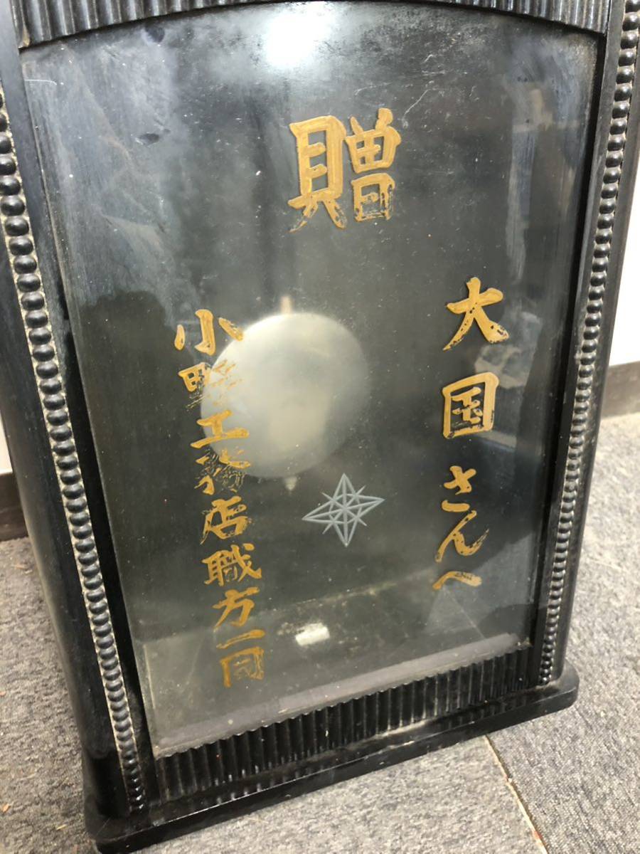 ② 昭和レトロ 大型 明治 meiji 30day ゼンマイ 柱時計 掛時計 振り子時計 巻き鍵無し ジャンク扱い 格安売り切りスタート 1048_画像4