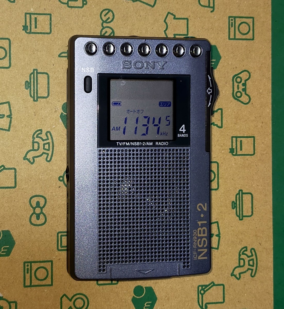 ICF-RN930 SONY 美品 受信確認済 AM FM ワイドFM ラジオNIKKEI ラジオたんぱ 通勤 出張 防災 名刺サイズ 1105060 ICF-RN933 姉妹品_画像1