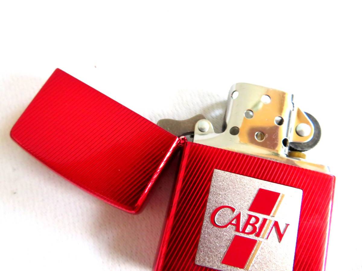 ●【ト足】新品 未使用 ZIPPO たばこメーカー キャビン CABIN レッド 赤 2001 箱付き CA897ZZG28_画像9