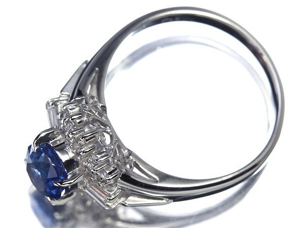 KL10273S【1円～】新品【RK宝石】≪Sapphire≫ 美しい透明感!! 極上サファイア 大粒1.48ct!! 極上ダイヤモンド Pt900 高級リング ダイヤ_画像3