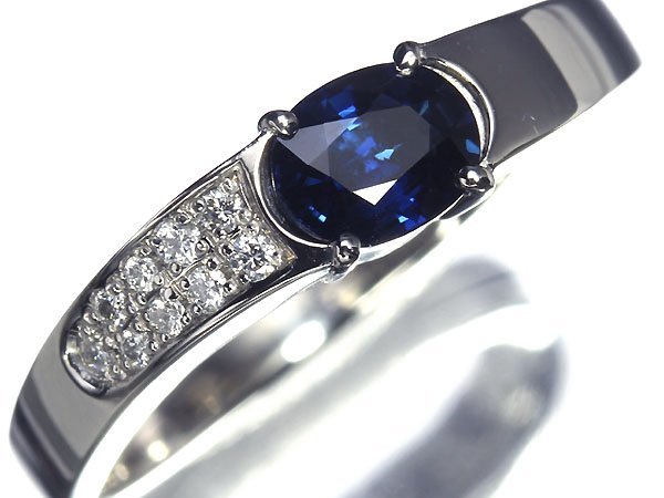 OO10353SS【1円～】新品【RK宝石】≪Sapphire≫ 極上濃厚カラー!! 極上サファイア 大粒0.85ct! 極上ダイヤモンド Pt900 高級リング ダイヤ_画像1