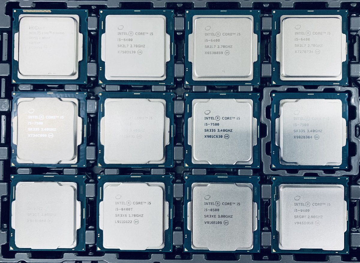 !!Corei5 12枚セット!! INTEL CPU Core i5-4460S*1/6400*3/7500*4/8400*1/8400T*1/8500*1/9400*1 中古 動作品_画像1