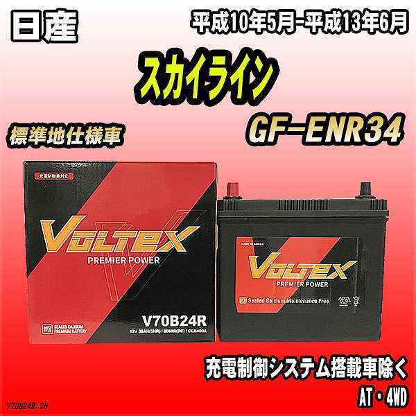 バッテリー VOLTEX 日産 スカイライン GF-ENR34 平成10年5月-平成13年6月 V70B24R_画像1