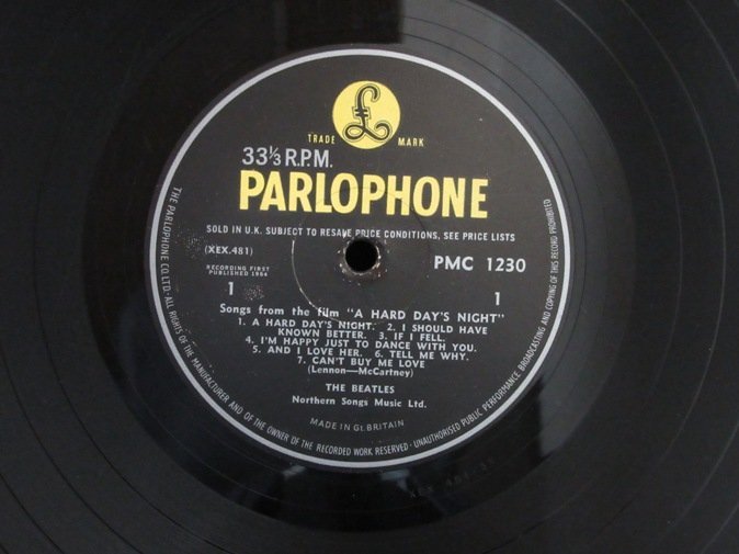 BEATLES★A Hard Day's Night UK Y/B Parlophone mono オリジナル MAT-3 1st Press J Dayジャケ_画像3