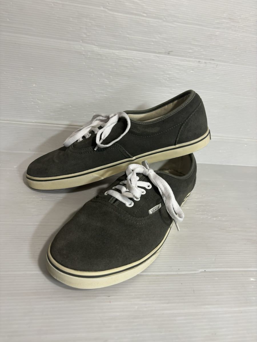 VANS ヴァンズ　バンズ　墨黒　ダークグレー　スウェードレザー　オーセンティック　エラ　ローカットスニーカー　US 10.5 28.5cm_画像8