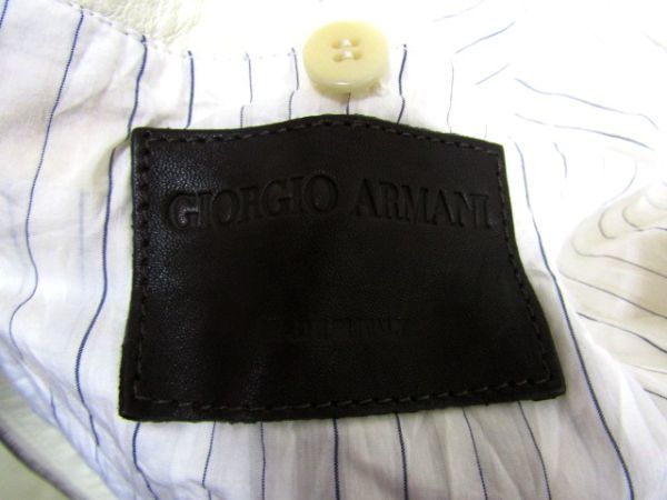 ★ジョルジオアルマーニ ARMANI★羊革ラムスキン レザージップジャケット イタリア製★R51203048A_画像5