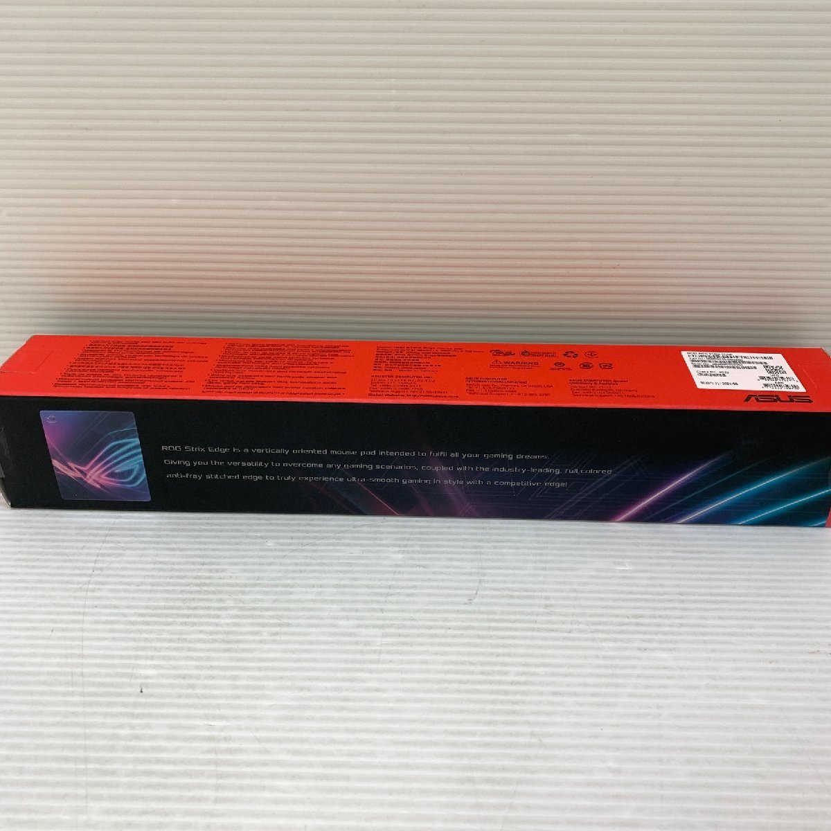 MIN【未使用品】 MSMK ASUS ROG Strix Edge 縦型 ゲーミング マウスパッド アンチフレッチステッチ 〈88-231214-ME-10-MIN〉_画像4