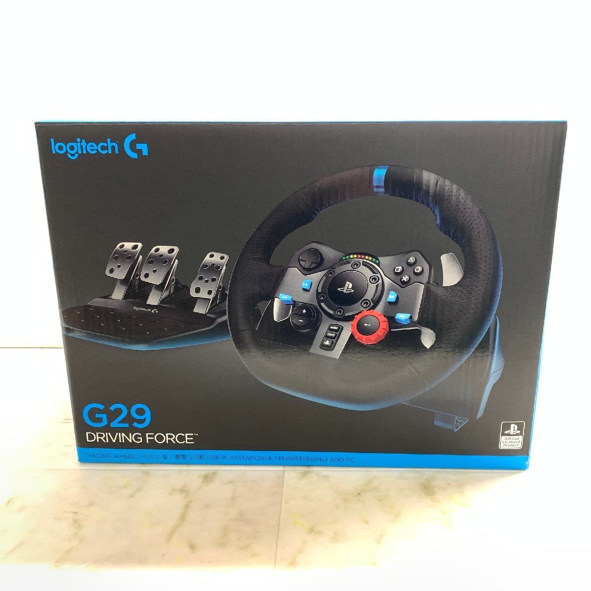 MIN【現状渡し品】 MSMG Logitech G29 Driving Force Feedback Racing Wheel 専用 コントローラー PS3 PS4 〈24-231222-CN-4-MIN〉_画像1