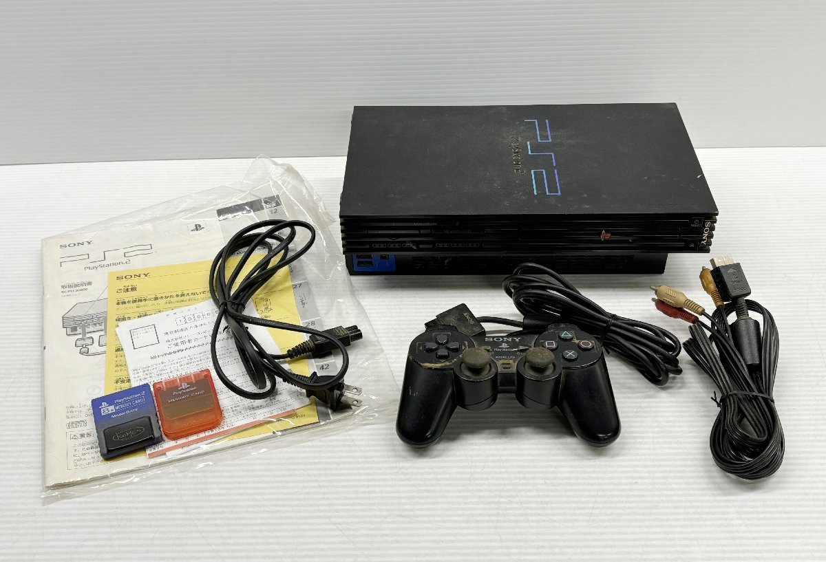 IZU【ジャンク品】 1円～ SONY Playstation2 PS2 厚型 本体 SCPH-30000 ※状態悪いです※ 〈023-231219-MA-03-IZU〉_画像2