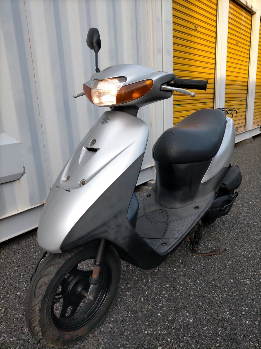 フロントタイヤ新品 絶好調 SUZUKI レッツ2 CA1PA シルバー 整備済 千葉県習志野市より個人配送も可能 現車確認対応可能_画像1