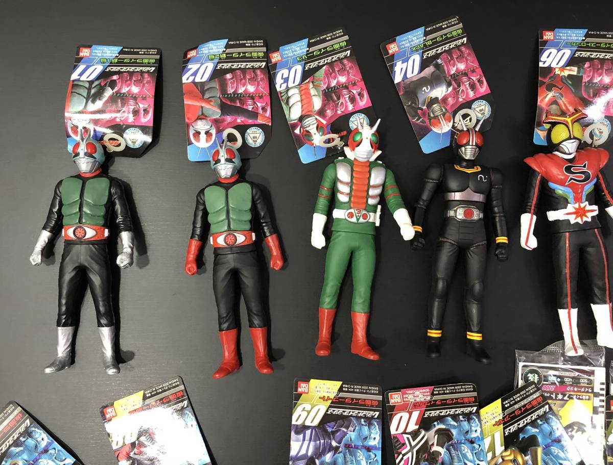 67X 1円～ タグ付 仮面ライダー レジェンドライダーシリーズ ソフビ魂 ミラーモンスターシリーズ 等 ソフビ まとめて セット_画像2