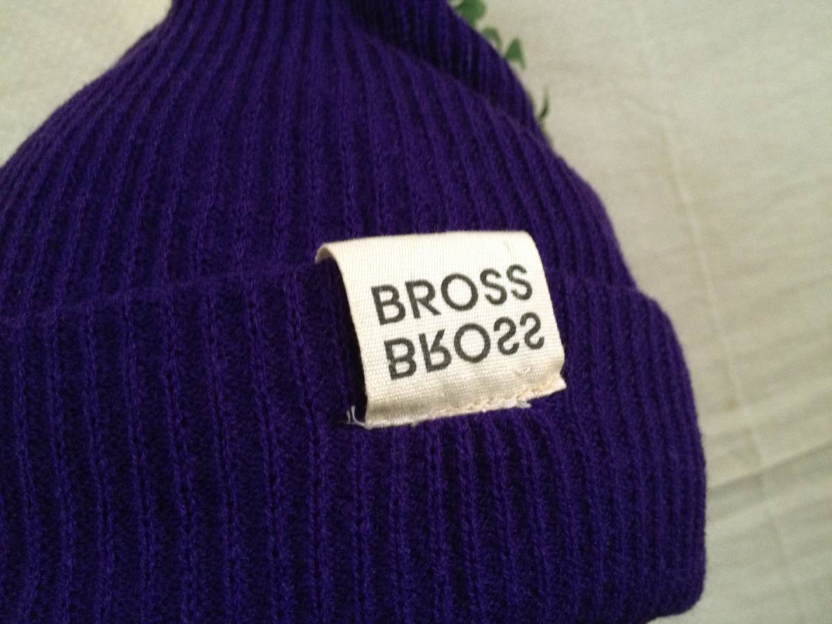 ★BROSS★紫★柔らかいアクリルリブ編みニット帽★_画像7