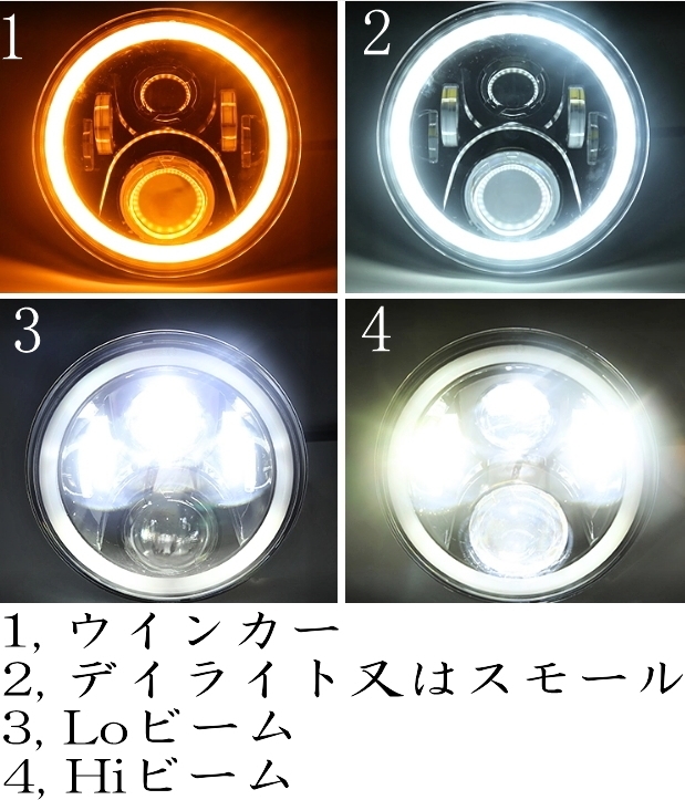 Daihatsu Mira Gino L700S LED projector head light lighting ring left right set 