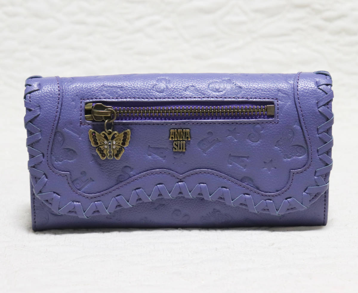 新品箱付き【ANNA SUI アナスイ】ベロニカ 蝶チャーム かぶせ長 新品箱付き【ANNA SUI アナスイ】ベロニカ 蝶チャーム かぶせ長
