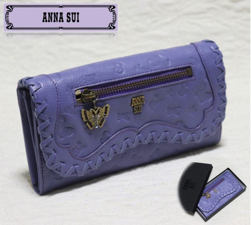 新品箱付き【ANNA SUI アナスイ】ベロニカ 蝶チャーム かぶせ長 新品箱付き【ANNA SUI アナスイ】ベロニカ 蝶チャーム かぶせ長