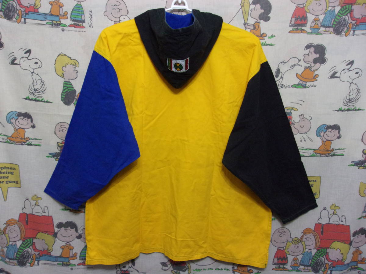 90s CROSS COLOURS パーカー 3 (XL位～) 90年代 USA製 クロスカラーズ フード プルオーバー ジャケット カバーオール VINTAGE 古着 40acres_画像2