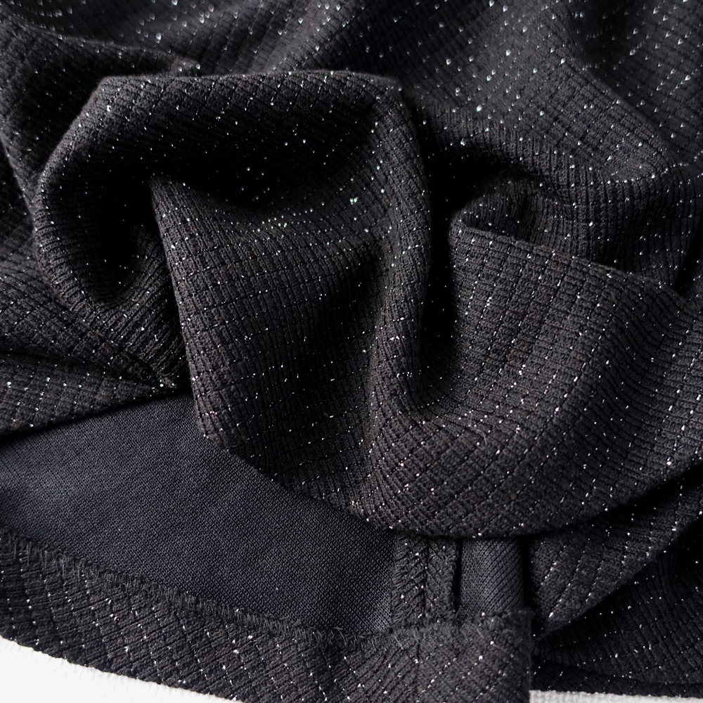 новый товар DKNY 8/13 номер Donna Karan чёрный ламе A линия One-piece вечернее платье длинный рукав черный свадьба 2 следующий .... формальный блестящий 62D1907