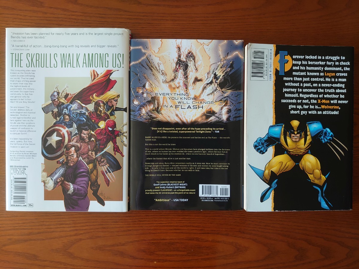 アメコミ TPB 3冊 マーベル DC アベンジャーズ ウルヴァリン X-Men バットマン フラッシュ Batman Flash Avengers _画像2
