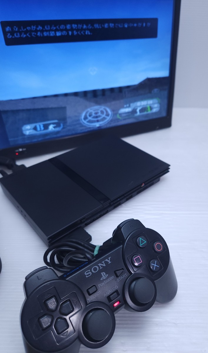きれい品/ 動作品 SONY PS2 PlayStation2 SCPH-70000 Charcoal Black ソニー プレイステーション２ (^)