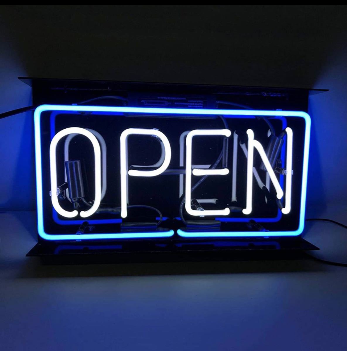 ネオンサイン 『OPEN』 オープン 青 ブルー ネオン管 看板 BAR バー 店舗 ディスプレイ 室内 アメリカン雑貨 インテリア お洒落 雰囲気