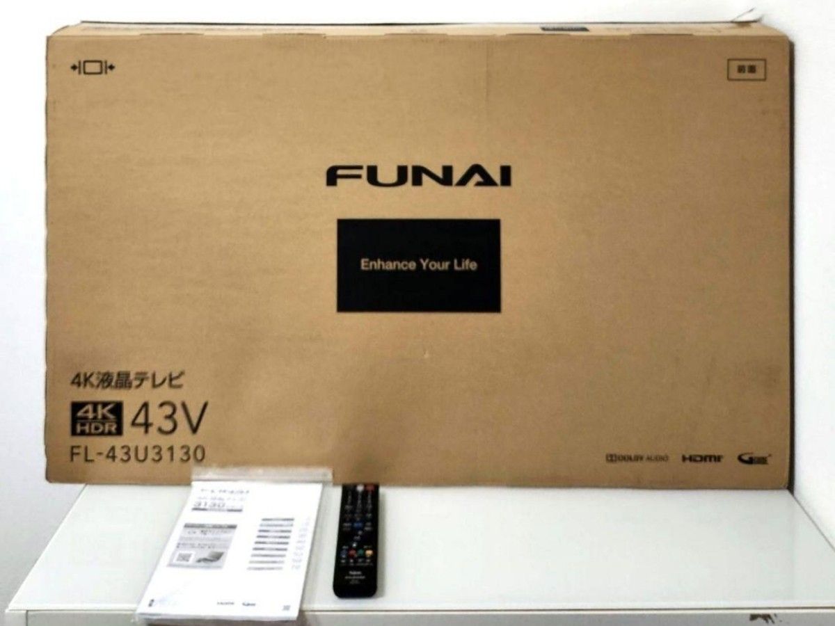 FUNAI フナイ 43V型 液晶テレビ FL-43U3130 4Kチューナー内蔵