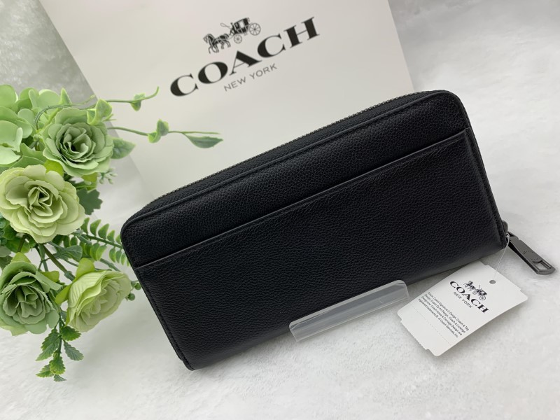 コーチ COACH 長財布 財布 アコーディオン ウォレット プレゼント 贈り物 ギフト ロング ジップ メンズ シンプル ブラック黒 F58928 A169_画像4