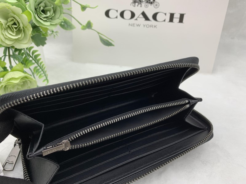 コーチ COACH 長財布 財布 アコーディオン ウォレット プレゼント 贈り物 ギフト ロング ジップ メンズ シンプル ブラック黒 F58928 A169_画像7