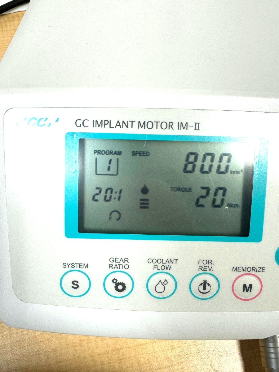 【中古】ナカニシ ジーシー インプラントモーター IM-Ⅱ 付属品付(取扱説明書、ハンドピース他) 歯科 インプラント NSK GC 歯科_画像2
