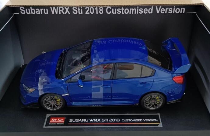▲ サンスター Sun Star 1/18 スバル Subaru S207 WRX sti 2018 BLUE_画像1