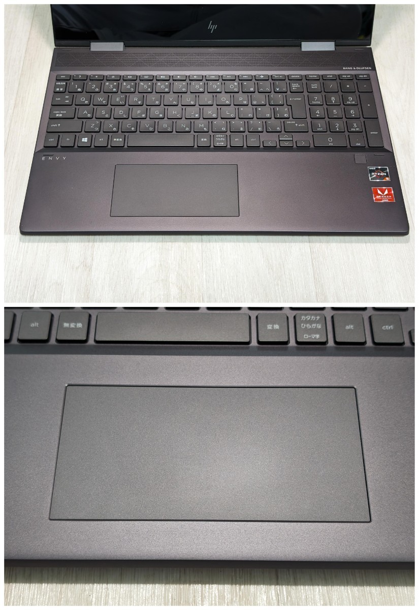 【中古】HP ENVY x360 15 (AMD) ナイトフォールブラック Ryzen5 メモリ16GB ストレージ512GB SSD M.2 15.6インチ office付 バッテリーなし_画像5