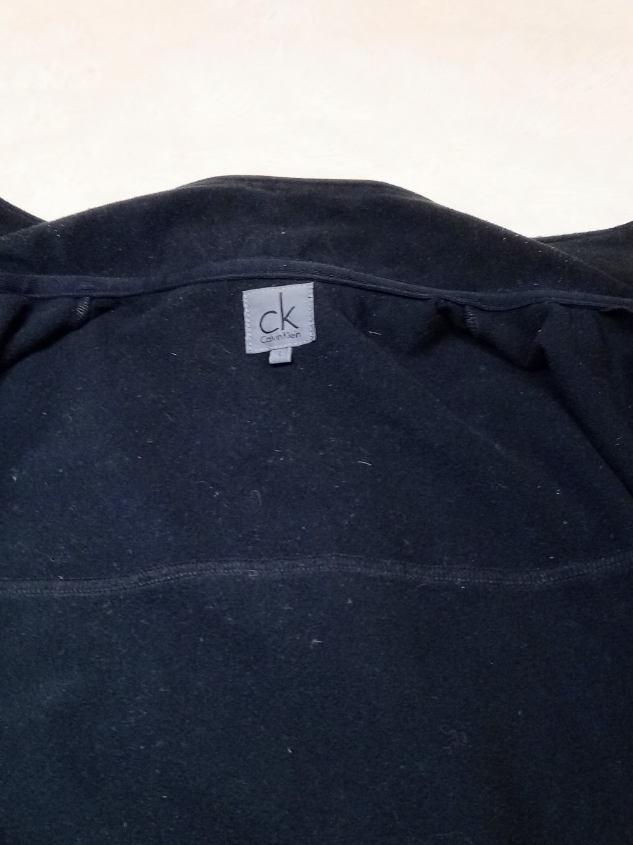 カルバンクライン Calvin Klein ナイロンジャケット 黒 BLACK Lサイズ アウター 中古 USED ジップアップ ブルゾン 薄手 ジャンパー_画像4