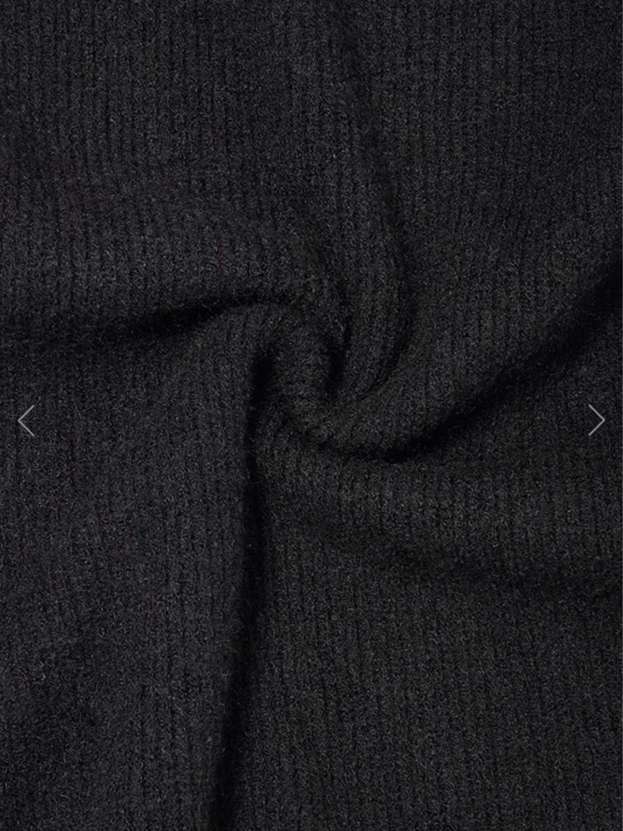 【新品、未使用】fifth  フィフス ベルト付き ルーズ ニット、セーター Ｍサイズ、長袖、ブラック、チュニック