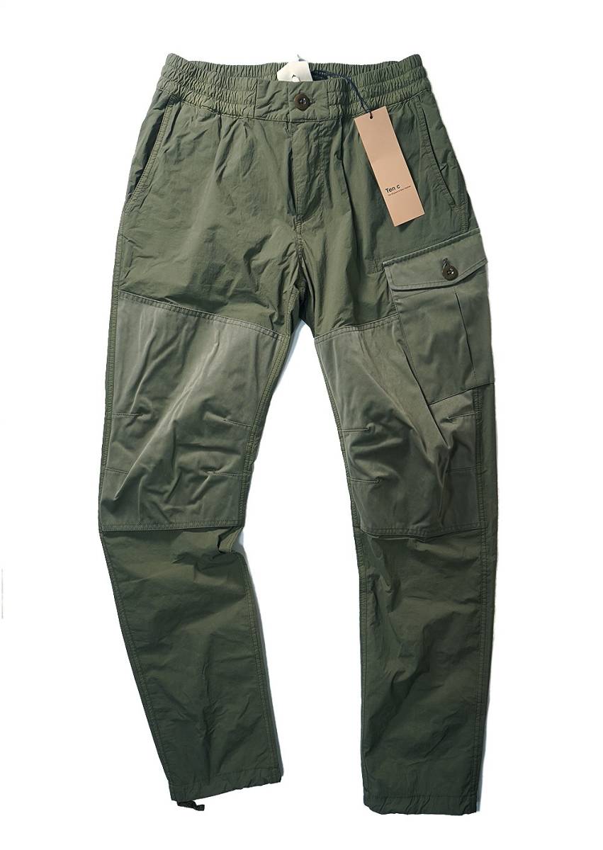 新品6万 【 TEN C / テンシー 】イタリア製/Pants/高密度ナイロンxULTRA SUEDE素材/ミリタリーカーゴパンツ50/78-94㎝相当/_画像2