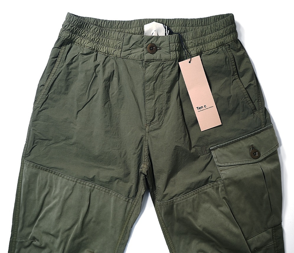 新品6万 【 TEN C / テンシー 】イタリア製/Pants/高密度ナイロンxULTRA SUEDE素材/ミリタリーカーゴパンツ50/78-94㎝相当/_画像4