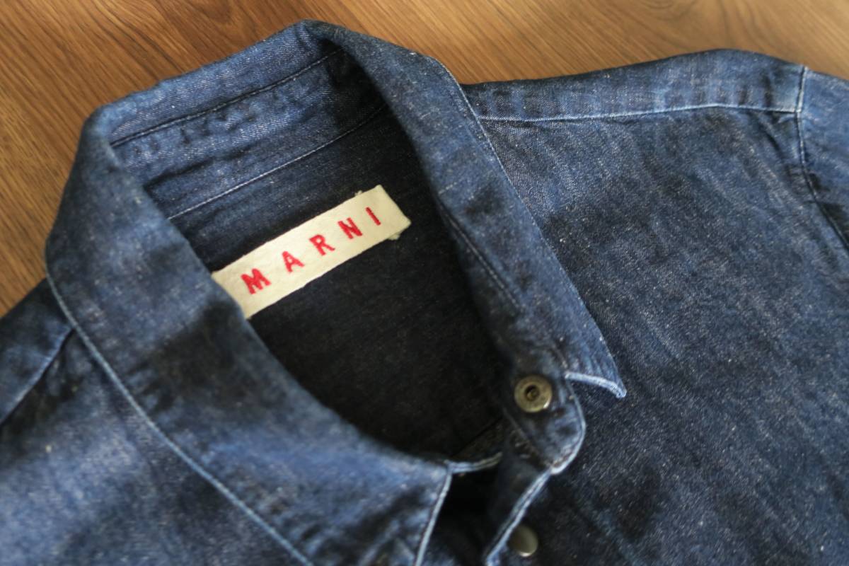 MARNI Marni. коллекция линия. Denim рубашка жакет размер 50