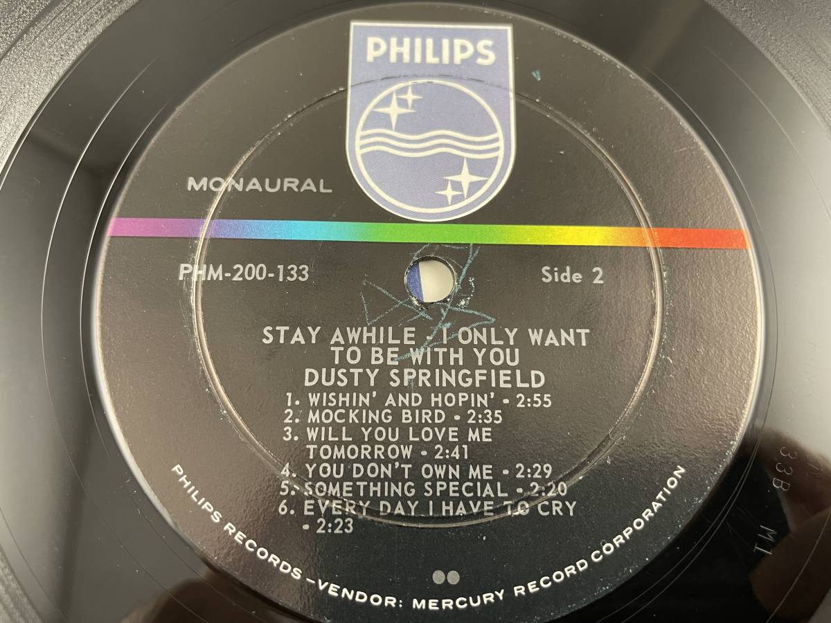 US盤　MONO　LP　DUSTY SPRINGFIELD　STAY AWHILE - I Only Want To Be With You　ダスティ・スプリングフィールド　PHM200-133_画像6