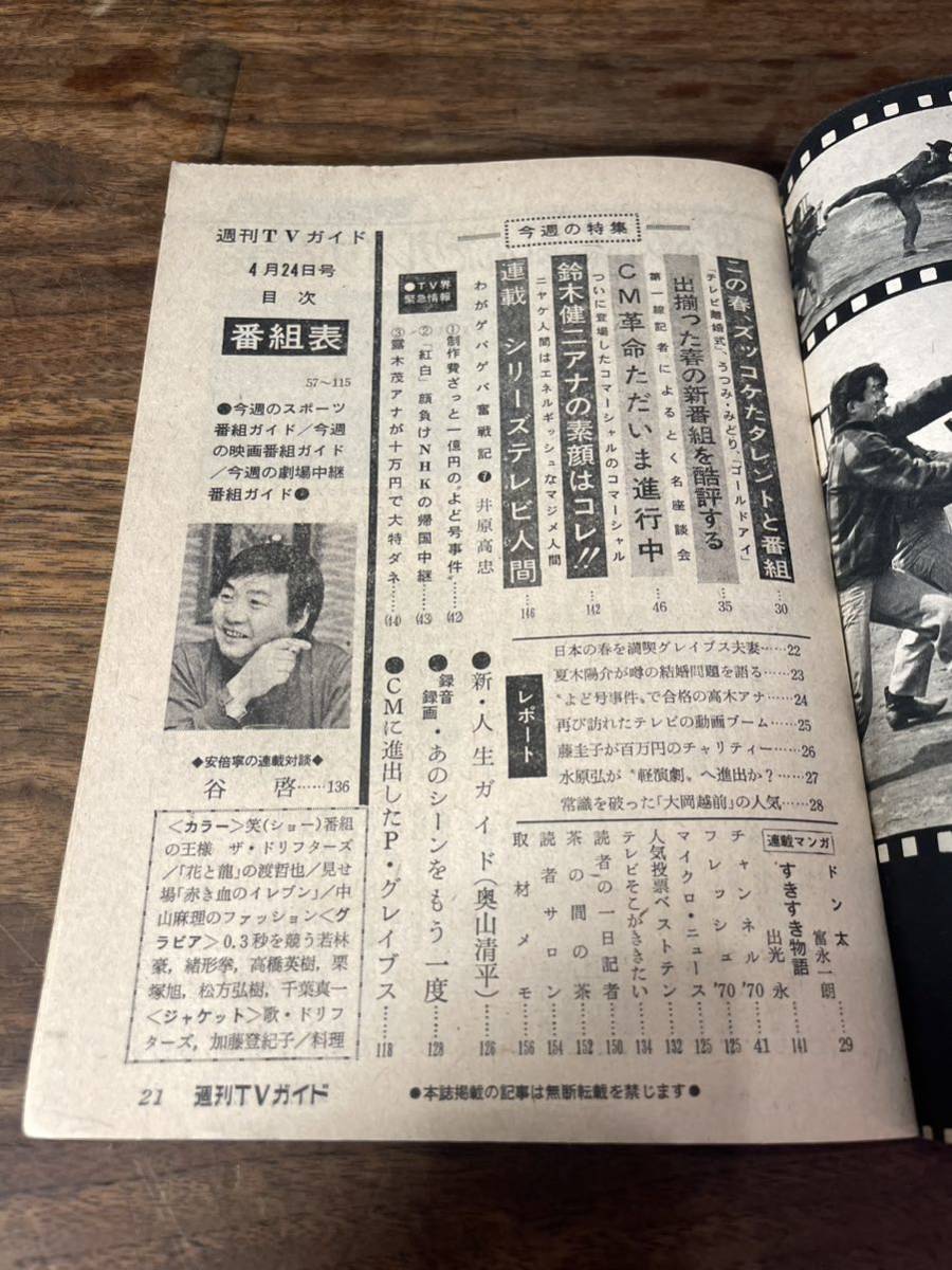 TVガイド　1970年 4月24日号　ザ　ドリフターズ_画像3