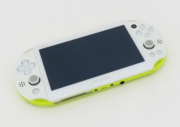 ○【SONY ソニー】PS Vita Wi-Fiモデル + メモリーカード8GB PCH-2000 ライムグリーン/ホワイト