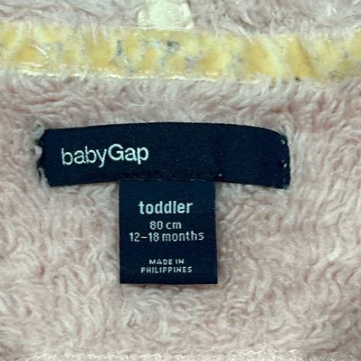 【baby GAP】(USED)ピンクボア フードワンピース 女の子 80cm フリース素材