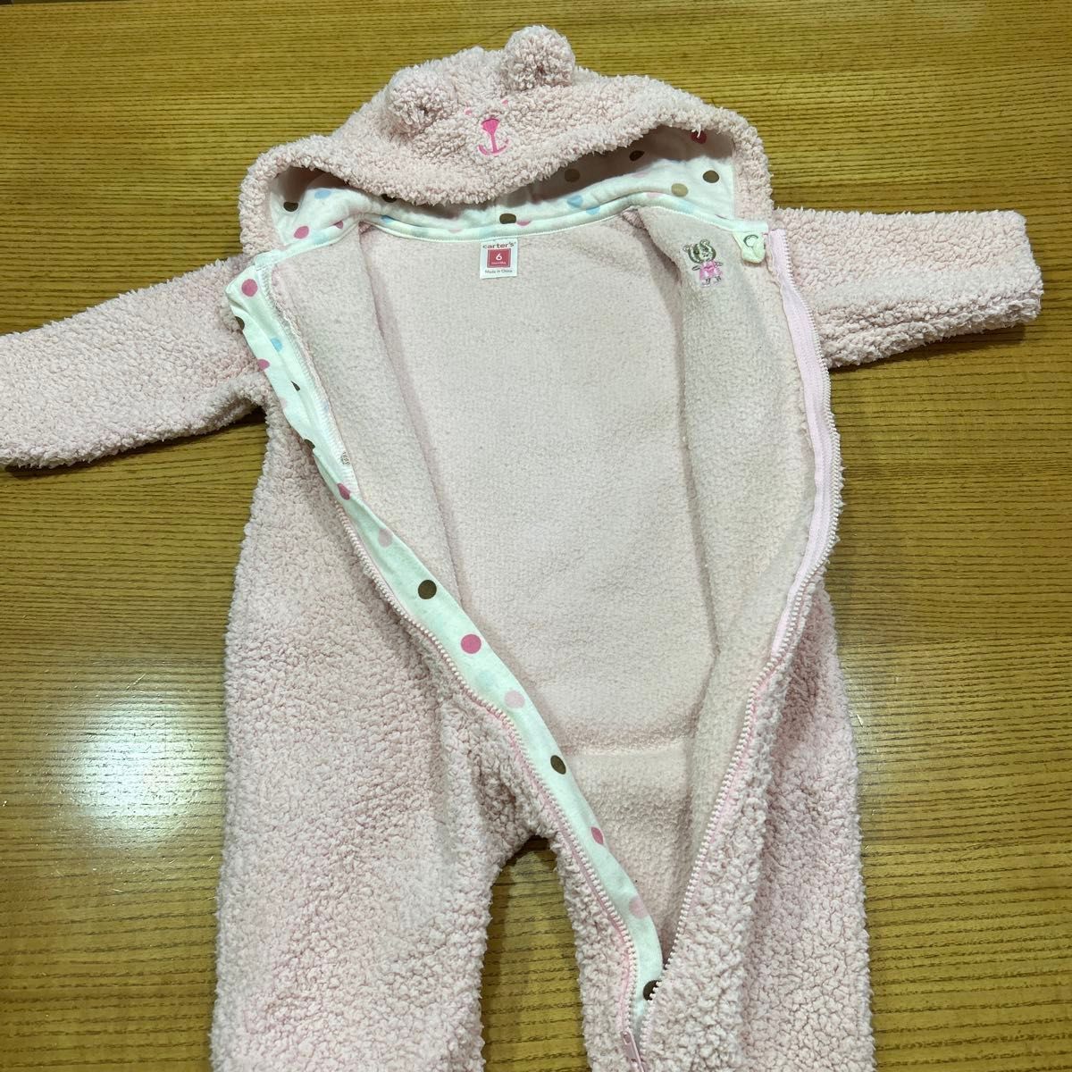 【CARTER'S】(USED)カーターズ ピンク クマさんカバーオール 6M(60〜70cm)ミキハウス 女の子 ファミリア