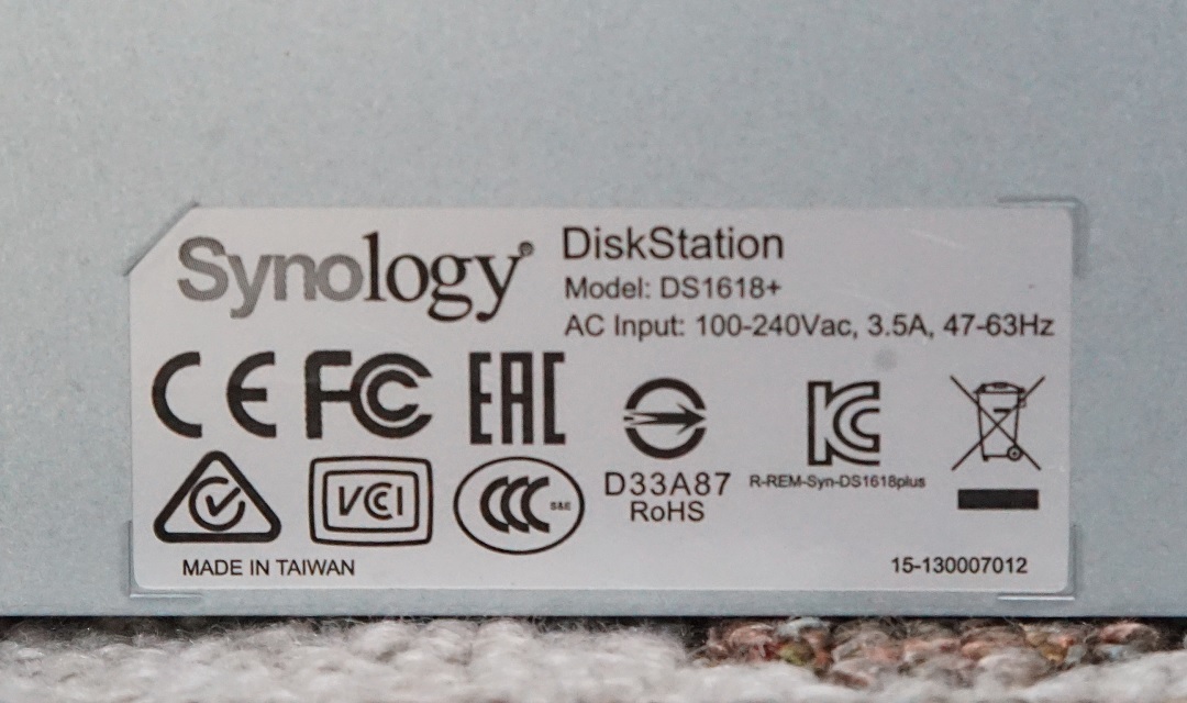 Synology DS1618+ 6ベイ DiskStation NAS 中古 DSM7.2 PCIe拡張対応_画像5