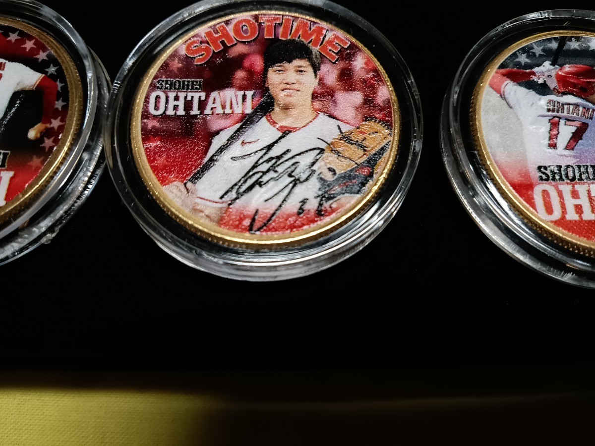 大谷翔平　本物米ドル　1/2ドルコインSHOHEI OHTANI Shotime MLB Officially Licensed 24K Gold Plated Half Dollar 3 Coin Set in Case_画像5